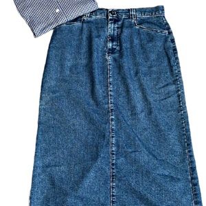 Lee Maxi Blue Jean Skirt Size 12P